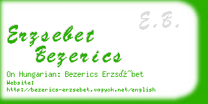 erzsebet bezerics business card